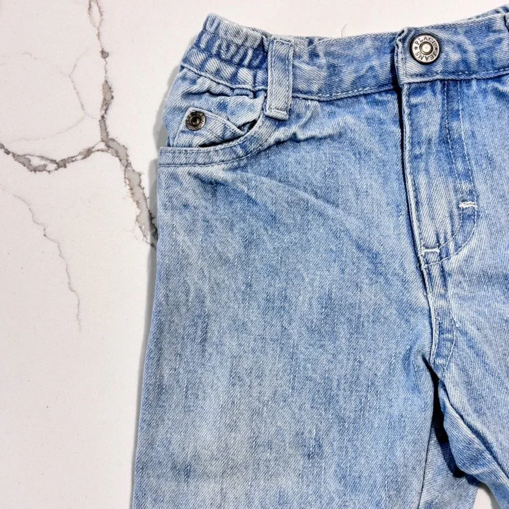 The Children’s Place Y2K 2000s Baby Girls Flare Blue Light Wash Denim Jeans 6-9M